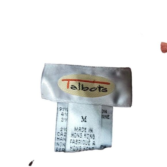 Vintage 90s Talbots Sweater Womens Size M Red Moose Holiday Fair Isle Mock Neck - Picture 8 of 9